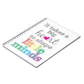 Het vergt een GROTE HART aan Vorm Kleine Minds-Gif Notitieboek (Linkerzijde)