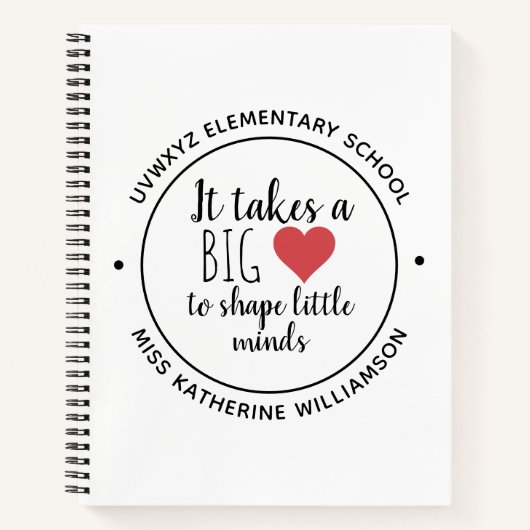 Het vergt een grote opwaardering van de leraar in notitieboek (Voorkant)