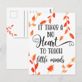 Het vergt een Herfst voor waardering van leraren i Briefkaart (Voorkant / Achterkant)