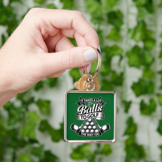 Het vergt heel wat ballen - grappig golf sleutelhanger (Hand)