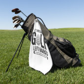 Het vergt lef om linkshandig te golfen - Grappig g Golfhanddoek (Groen)