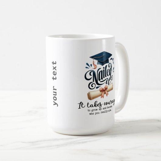 Het vergt moed koffiemok (Voorkant rechts)