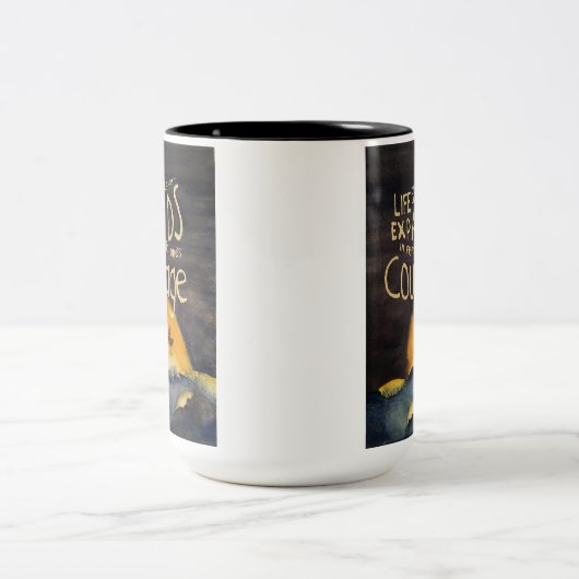 Het vergt moedige Mok van twee-toon (Center)