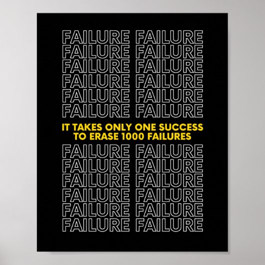 Het vergt slechts één succes om 1000 mislukkingen poster (Voorkant)