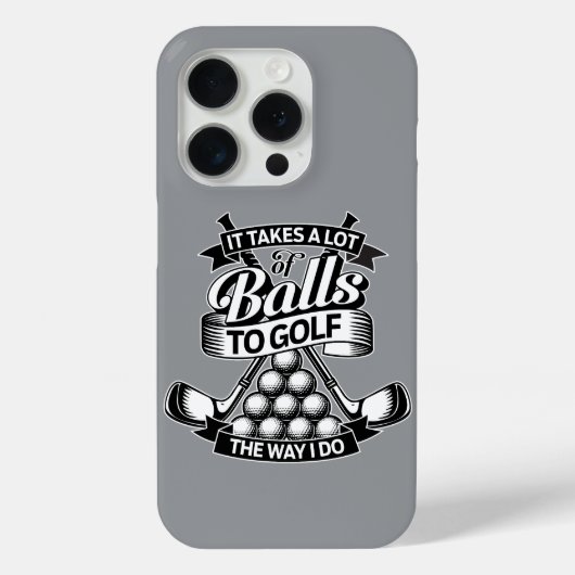 Het vergt veel ballen - grappige golf Case-Mate iPhone case (Achterkant)