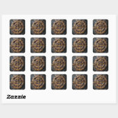 Het Vergulde Sigil Vierkante Sticker (Vel)