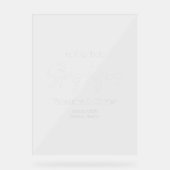 Het verhaal begint Elegant Huwelijk Welkom Acryl T Bord (Voorkant)