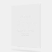 Het verhaal begint Elegant Huwelijk Welkom Acryl T Bord (Hoek)