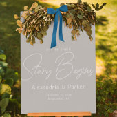 Het verhaal begint hier: Elegante bruiloft welkom Acryl Bord