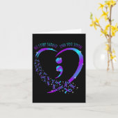 Het verhaal moet eindigen Happy Suicide Awareness Kaart (Gele Bloem)