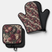 Het verhaal van Blood - Gothic Victoriaans Ovenwant & Pannenlap Set (Voorkant / Achterkant)