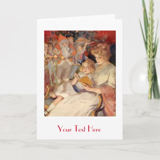 Het Verhaal van de bedtijd op de Vooravond van Feestdagen Kaart (Voorkant)