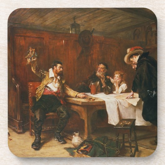 Het verhaal van de Buccaneer (olie op canvas) Onderzetter (Voorkant)