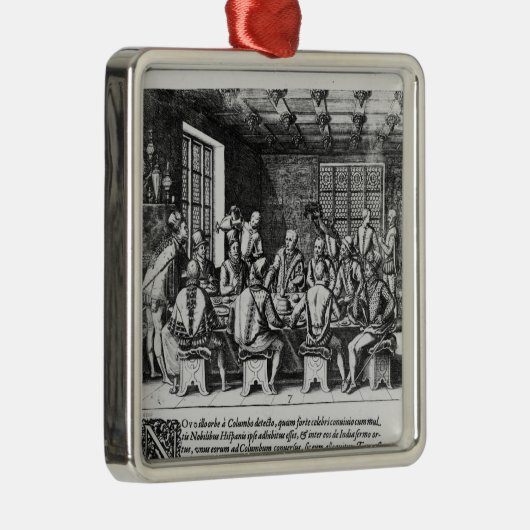 Het verhaal van de eieren van Christoffel Columbus Metalen Ornament (Rechts)