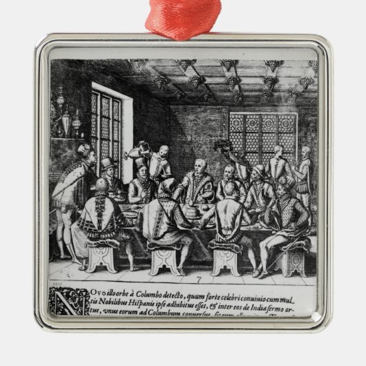 Het verhaal van de eieren van Christoffel Columbus Metalen Ornament (Voorkant)