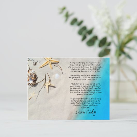 Het verhaal van de stervis briefkaart (Staand voorkant)