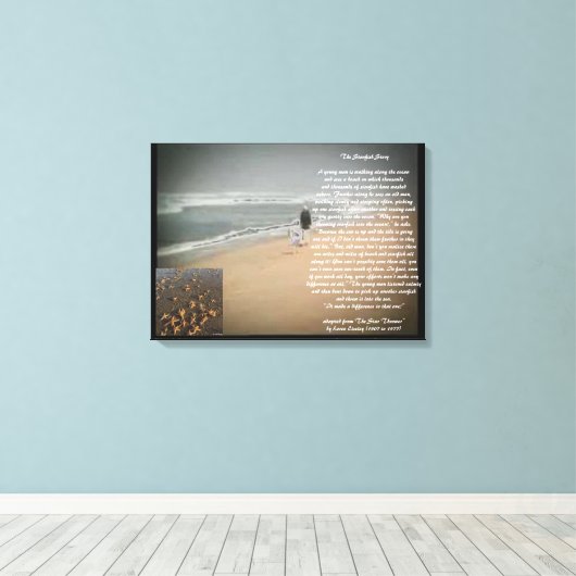 Het verhaal van de stervis canvas afdruk (Insitu (Houten vloer))