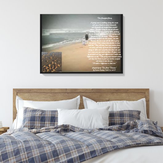 Het verhaal van de stervis canvas afdruk (Insitu (Slaapkamer))