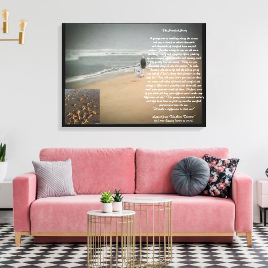 Het verhaal van de stervis canvas afdruk (Insitu (Woonkamer))