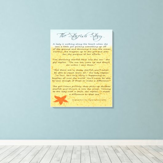 Het verhaal van de stervis canvas afdruk (Insitu (Houten vloer))