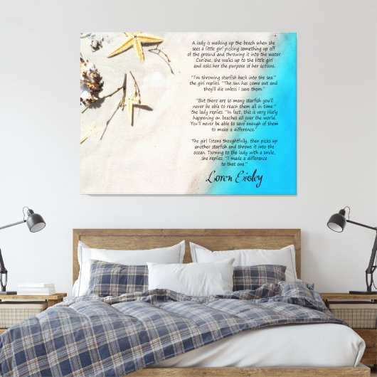 Het verhaal van de stervis canvas afdruk (Insitu (Slaapkamer))