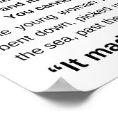 Het verhaal van de zeesterren, het gedicht van de  poster (Hoek)