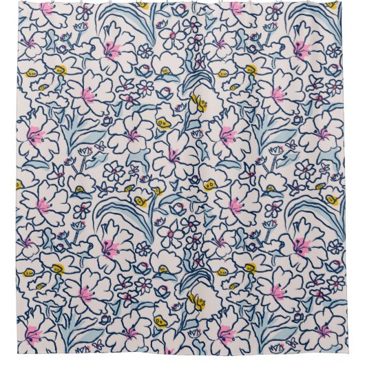 Het verhaal van een bloem in volle bloei douchegordijn (Voorkant)