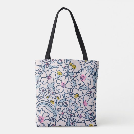 Het verhaal van een bloem in volle bloei tote bag (Achterkant)
