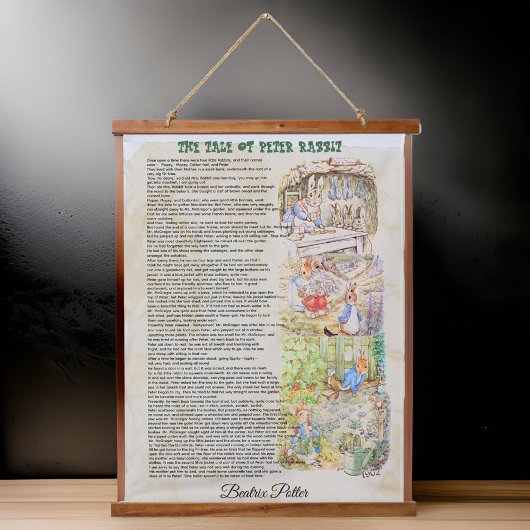Het verhaal van Peter Rabbit van Beatrix Potter Hangend Wandkleed