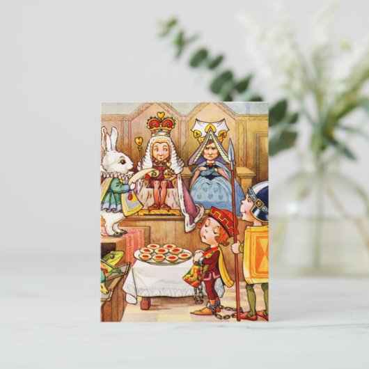 Het verhaal van The Knave of Hearts: Alice in Wond Briefkaart (Staand voorkant)