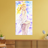 Het verhaal van twee meisjes en hun breekbare lief canvas afdruk (Insitu (Woonkamer))