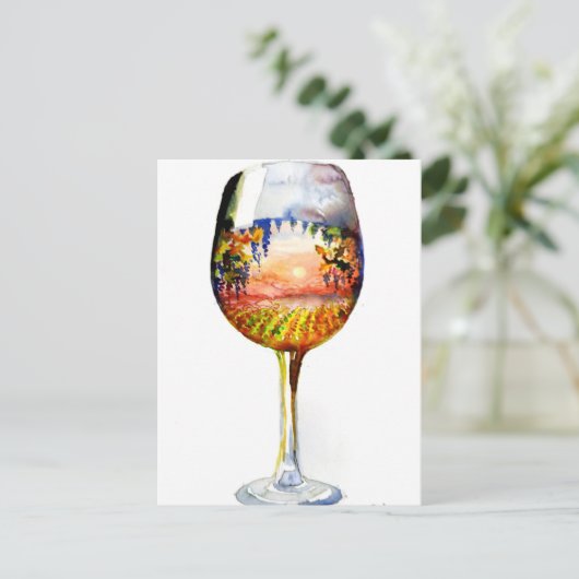 Het verhaal van wijn briefkaart (Staand voorkant)