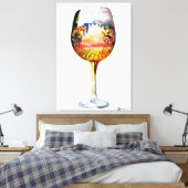 Het verhaal van wijn canvas afdruk (Insitu (Slaapkamer))