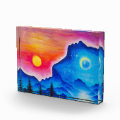 Het verhaal van zon en maan fotoblokken (Rechts)