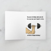 Het verhogen van de bar verjaardagskaart kaart (Binnen)