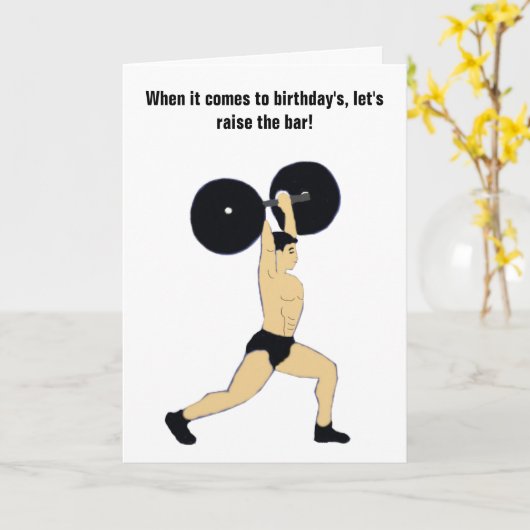 Het verhogen van de bar verjaardagskaart kaart (Gele Bloem)