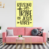 Het verhogen van Mijn stam op Jezus Canvas Druk Afdruk (Insitu (Woonkamer))