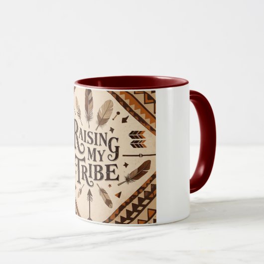 Het verhogen van mijn Tribe Moederdag Mok (Voorkant rechts)