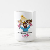 Het verhogen van Queens als een King Vaderdag Koffiemok (Center)