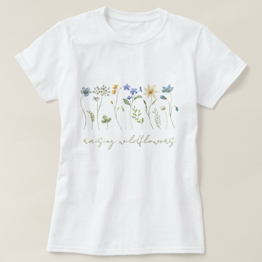 Het verhogen van wilde bloemen Floral Neutral Woma T-shirt (Design voorkant)