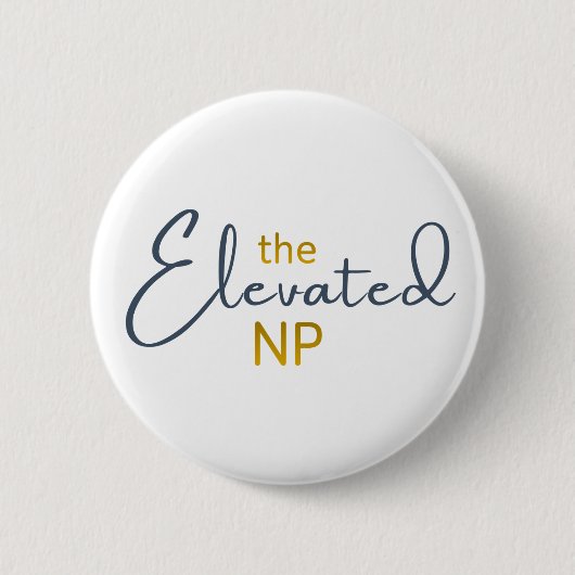 Het Verhoogde NP Logo Ronde Button 5,7 Cm (Voorkant)