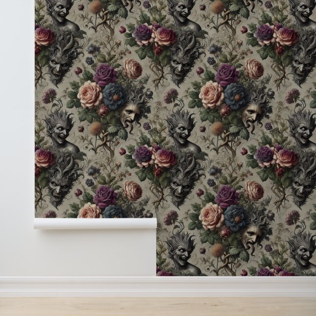 Het verjaardagsfeest - Gotische Victoriaans Bloeme Behang (Applicatie)