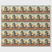 Het verjaardagsfeest van Happy Dragon Cadeaupapier (Vlak)