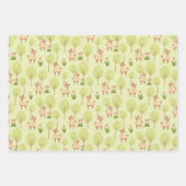 Het verjaardagsfeest van het Llama Outdoor kind Inpakpapier Vel (Voorkant)