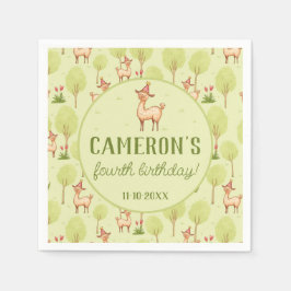 Het verjaardagsfeest van het Llama Outdoor kind Servet