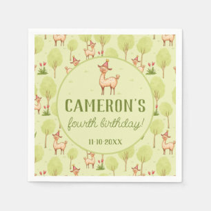 Het verjaardagsfeest van het Llama Outdoor kind Servet