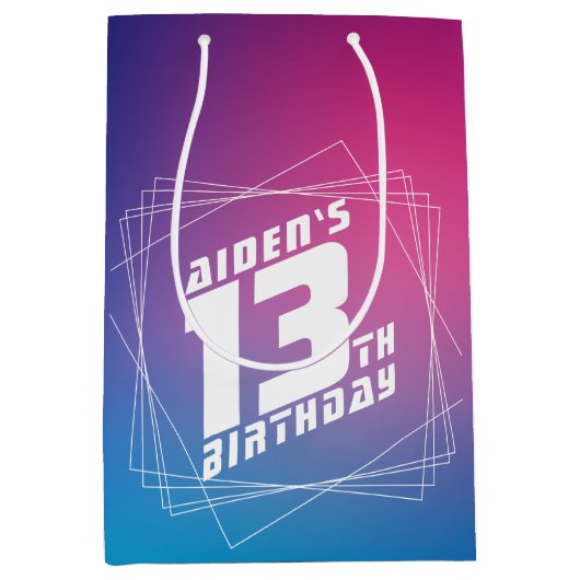 Het verjaardagsfeestje van de coole jongen medium cadeauzakje (Voorkant)