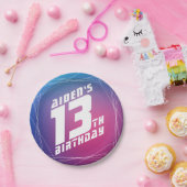 Het verjaardagsfeestje van de coole jongen papieren bordje (Feest)