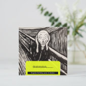 Het verjaardagsfeestje van Scream Munch Kaart (Staand voorkant)
