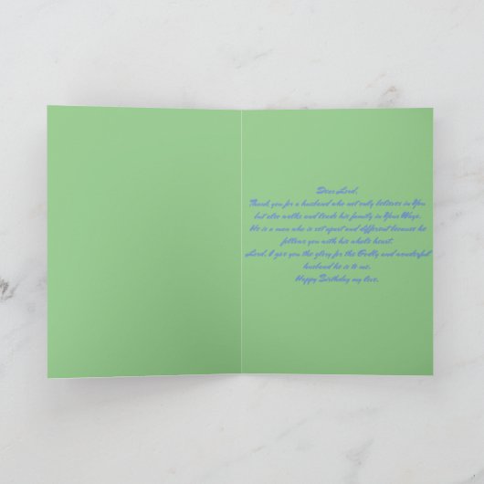 Het verjaardagsgebed van de man. kaart (Binnen)